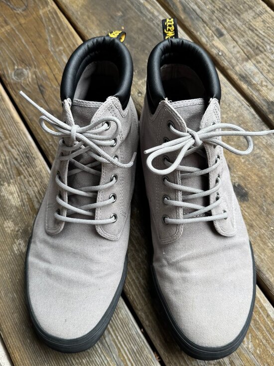 Doc Martens Gray Canvas Lace Up Eason Chukka Boot in Men\'s 12/EU 46 main image 7